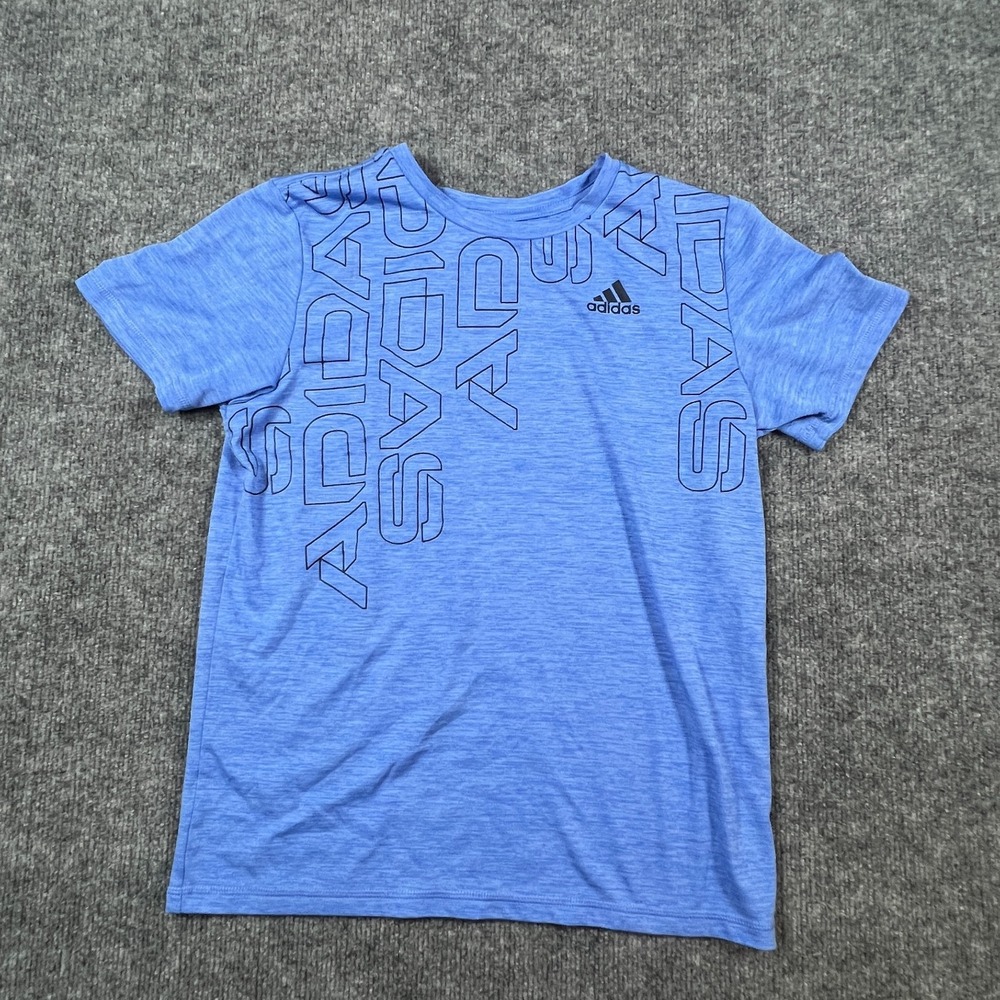 Adidas Aeroready T Shirt Boys Medium 10-12 Regular Fit Logo Moisture Wicking